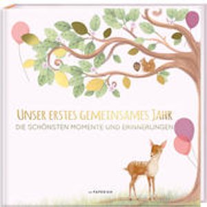 Babyalbum - UNSER ERSTES GEMEINSAMES JAHR (rosé) (Buch (gebunden)), Pia Loewe