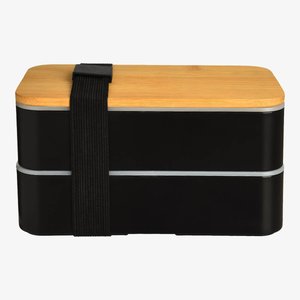 Lunchbox, 18,5x10,5x9,5cm, schwarz