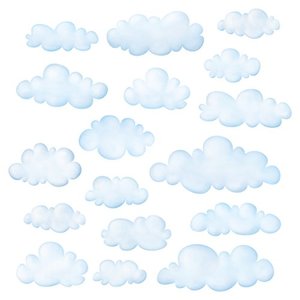 DECOWALL DS-8030 Wolken-Wandtattoo