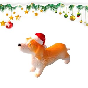 Hundefigur „Dackel mit Weihnachtshut“
