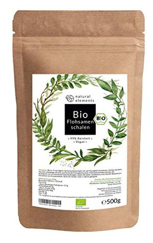 Bio Flohsamenschalen - Premium Qualität: Laborgeprüft, 99+% Reinheit, zertifiziert Bio. Vegan. Low-C