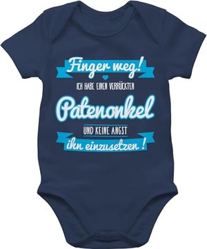 Shirtracer Sprüche Baby - Ich Habe einen verrückten Patenonkel blau