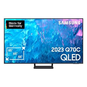 Samsung QLED 4K Q70C 65 Zoll Fernseher (GQ65Q70CATXZG, Deutsches Modell), Quantum Prozessor 4K, Moti