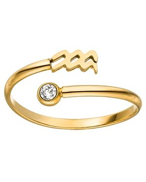 Purelei Sternzeichen Ring Wassermann (Gold)