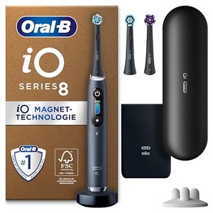 Oral-B iO Series 8 Plus Edition Elektrische Zahnbürste/Electric Toothbrush, PLUS 3 Aufsteckbürsten