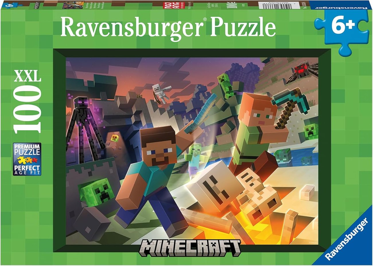 Ravensburger Kinderpuzzle Monster Minecraft 100 Teile