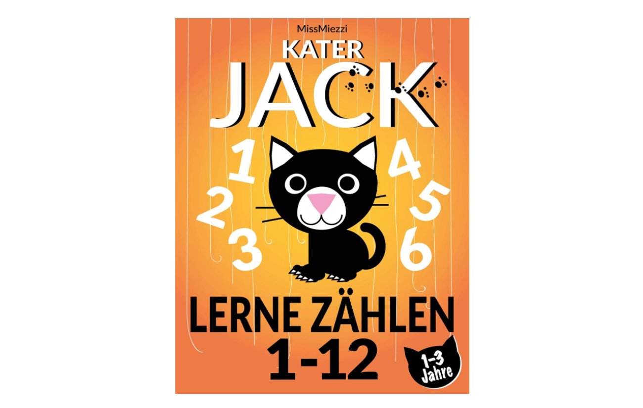 KATER JACK LERNE ZÄHLEN 1-12: Gute-Nacht-Geschichte Bilderbuch Kinderbuch 1-3 Jahre