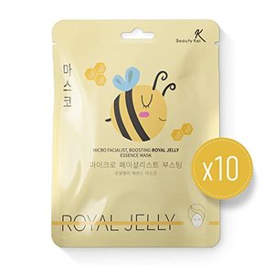 Koreanische Tuchmasken mit Gelée Royale-Essenz im 10er-Pack