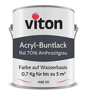 Viton Buntlack 0,7 Kg Anthrazit - Seidenmatt - Für Außen und Innen