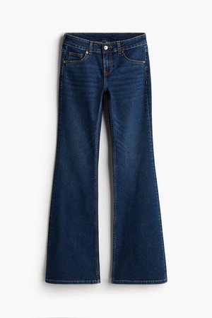 Flared Low Jeans - Blau - Damen