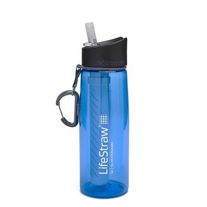 LifeStraw Go 2 Nachfüllbare Wasserflasche mit Eingebautem (2-Stufig) Blue Filter, Blau, M