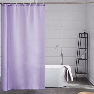 Furlinic Duschvorhang / Textil Anti-Schimmel, wasserdicht waschbar Badvorhang aus Polyester.