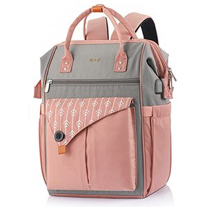 RJEU Rucksack Damen Arbeit Rucksack Schulrucksack mit USB-Ladeanschluss