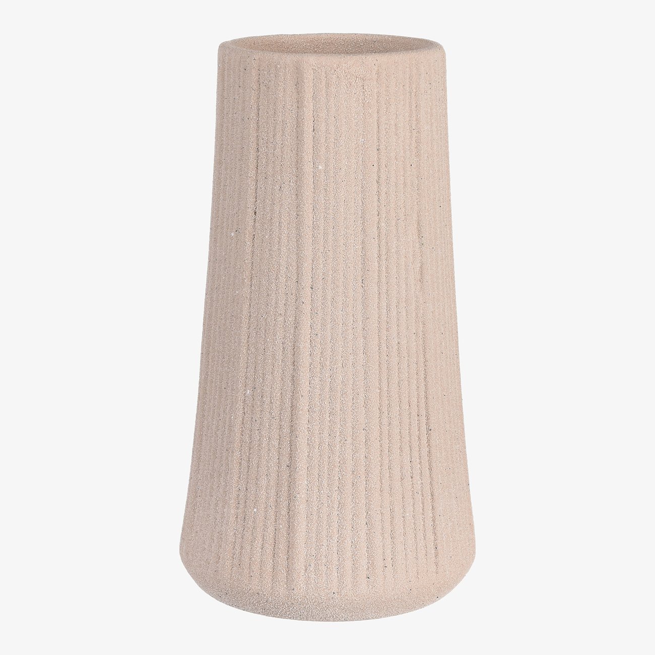 Vase NOTCHES ca.D9xH17cm, beige