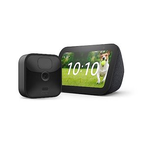 Blink Outdoor HD-Sicherheitskamera (1 Kamera) mit Alexa-Funktion + Der neue Echo Show 5 (3. Gen.)