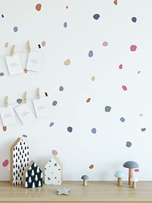 QuoteMyWall Boho Pastell Polka Dot Wandaufkleber