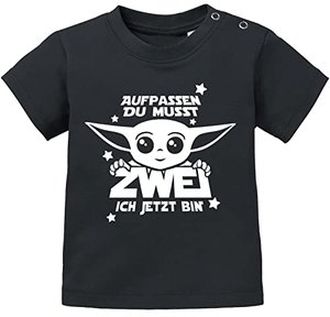 MoonWorks® Baby T-Shirt Yoda Parodie erster oder zweiter Geburtstag lustiger Spruch Geburtstagsshirt
