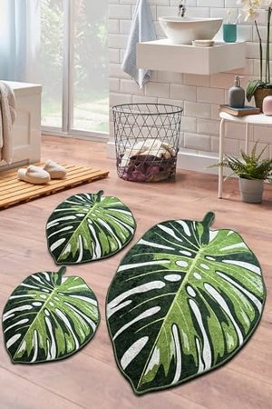 miqna Monstera Badematte-Set