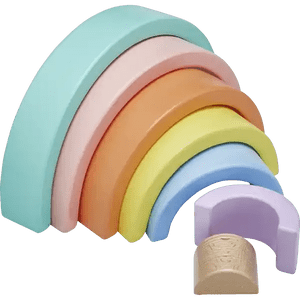 IDEENWELT Holz-Stapelspiel Regenbogen