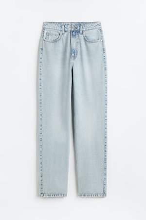 90s Straight High Jeans - Blau - Damen