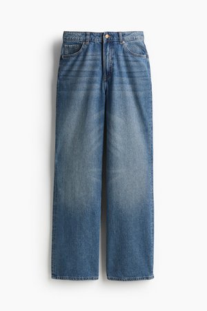 Wide High Jeans - Blau - Damen