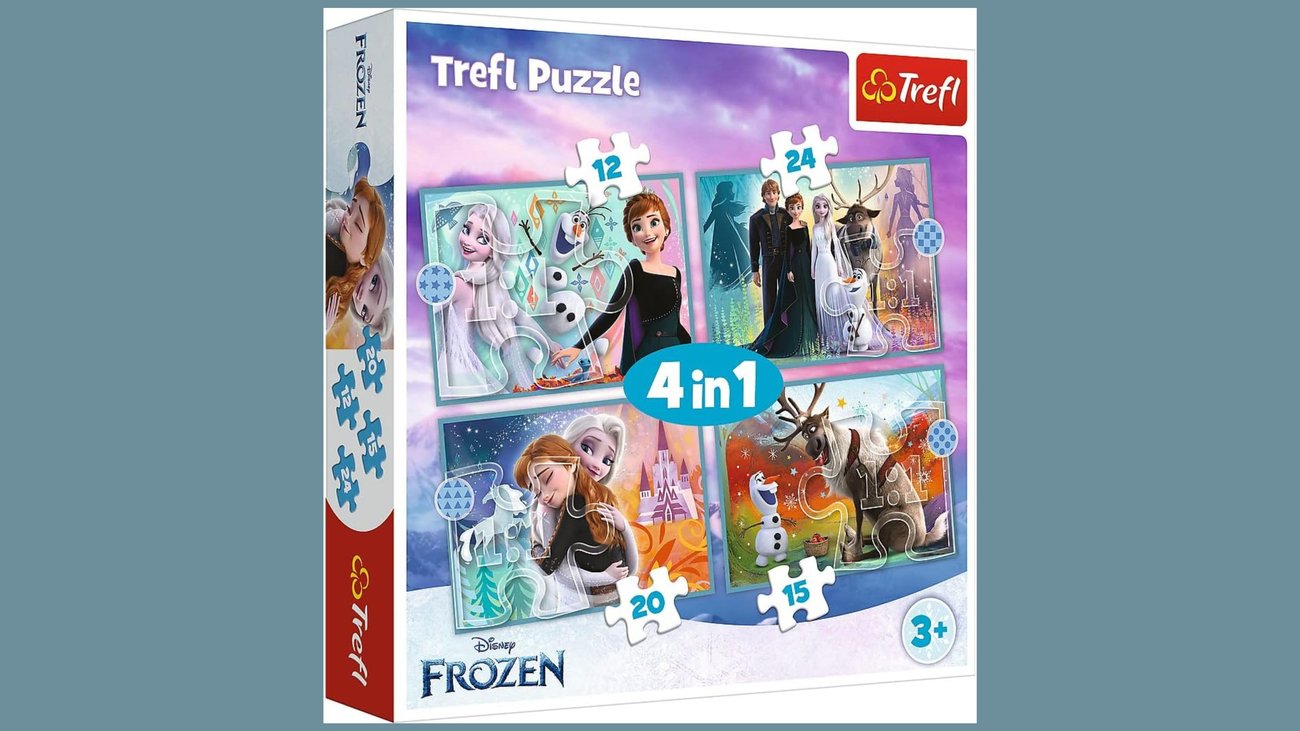 Trefl 34381 4-in-1-Puzzle Disneys Eiskönigin 2