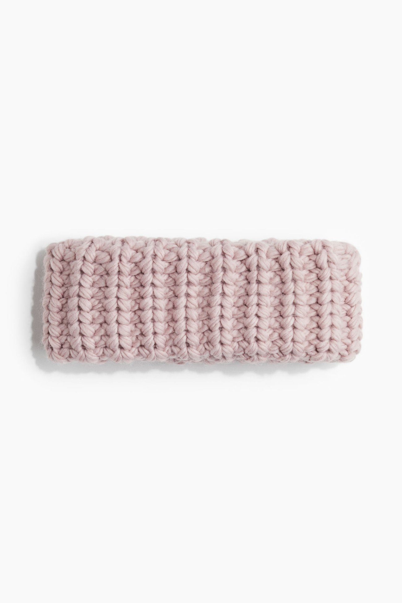 Stirnband in Rippstrickin Rosa