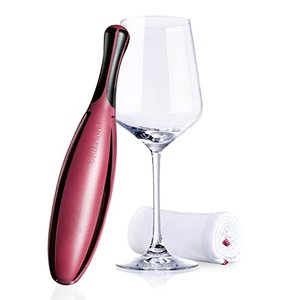 Brilamo Weinglaspolierer inkl. Poliertuch | Glas-Polierstab und extra großes Poliertuch für fussel-,