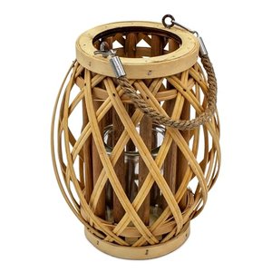 Holz Laterne mit Kerzenglas