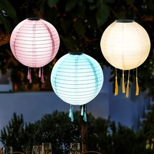 3er-Pack Solar-Lampions, wetterfest