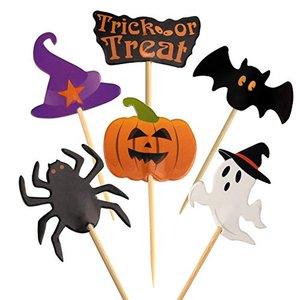 FEPITO 60 Stücke Halloween Cupcake Topper