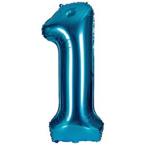 40 Zoll 0 to 9 in Blau Helium Zahlenballon