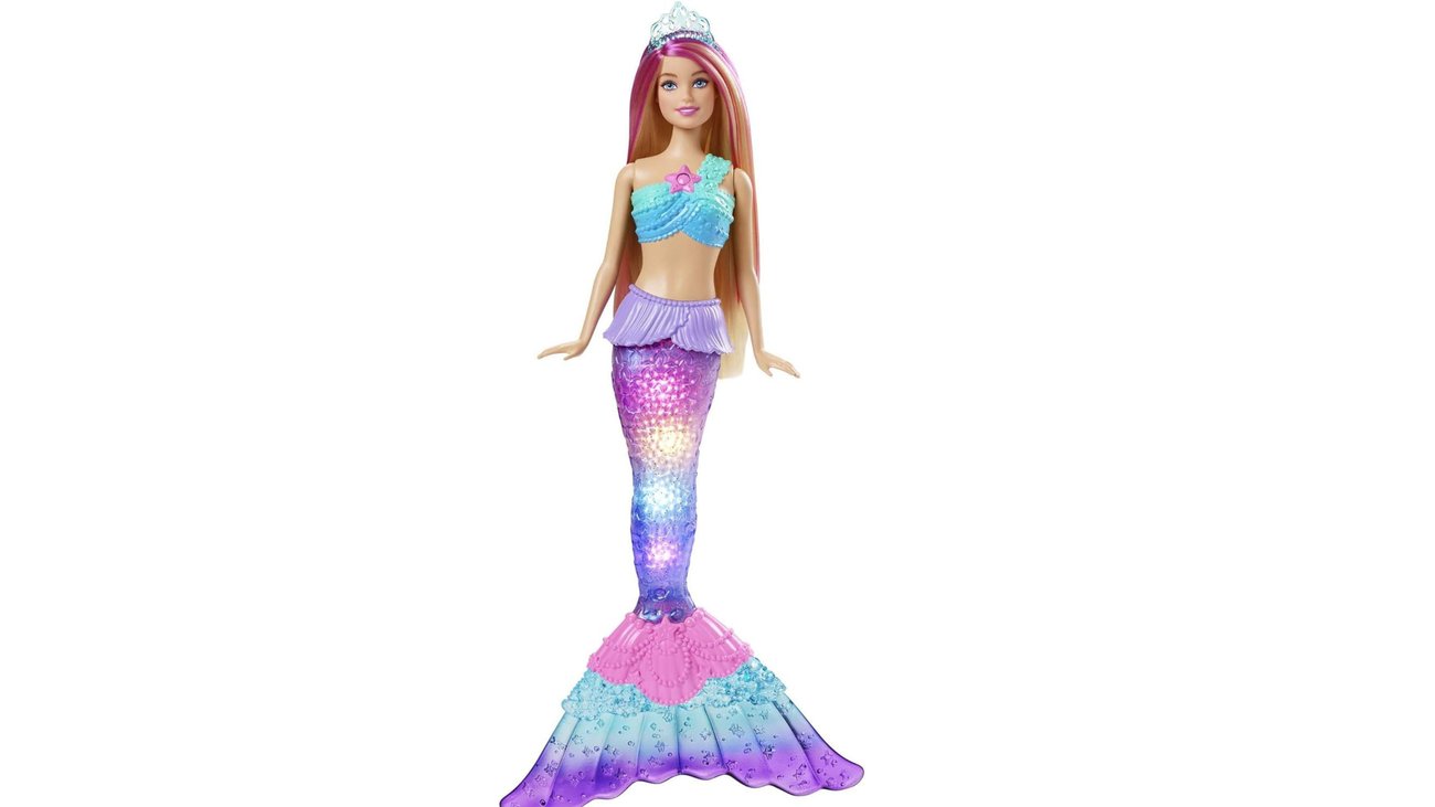 Barbie Dreamtopia Meerjungfrau mit rosa Haaren, und leuchtendem Meerjungfrauenschwanz