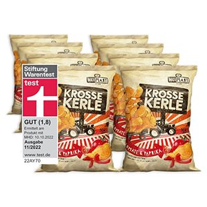 Krosse Kerle Chips | HeiMart | Tomate & Paprika | 8er Box | regional | glutenfrei | vegan | 8 x 115 