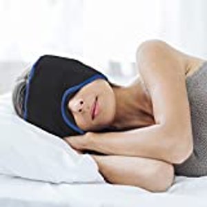 mysleepmask Bequeme Baumwoll Schlafmaske, S/M | Für absolute Ruhe und Dunkelheit, 2 Taschen für Gelp