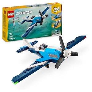 LEGO Creator 3in1 Flieger: Rennflugzeug Spielzeug - Umbaubar in Jet oder Hubschrauber Modell - Fahrz