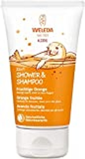 WELEDA Kids 2in1 Shower & Shampoo Fruchtige Orange, Naturkosmetik, geeignet für Kinder ab drei Jahre