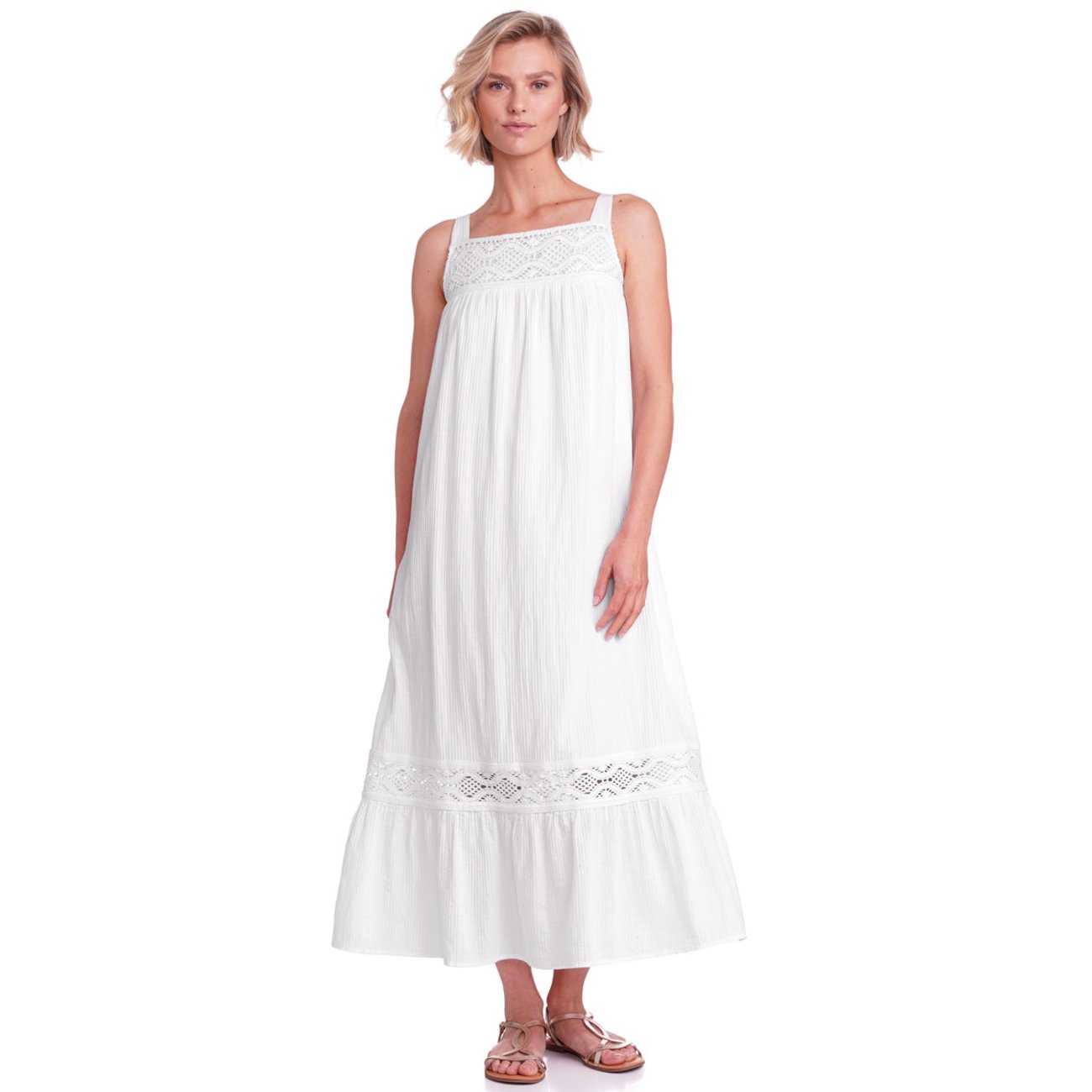 Damen Kleid mit Häkelspitze