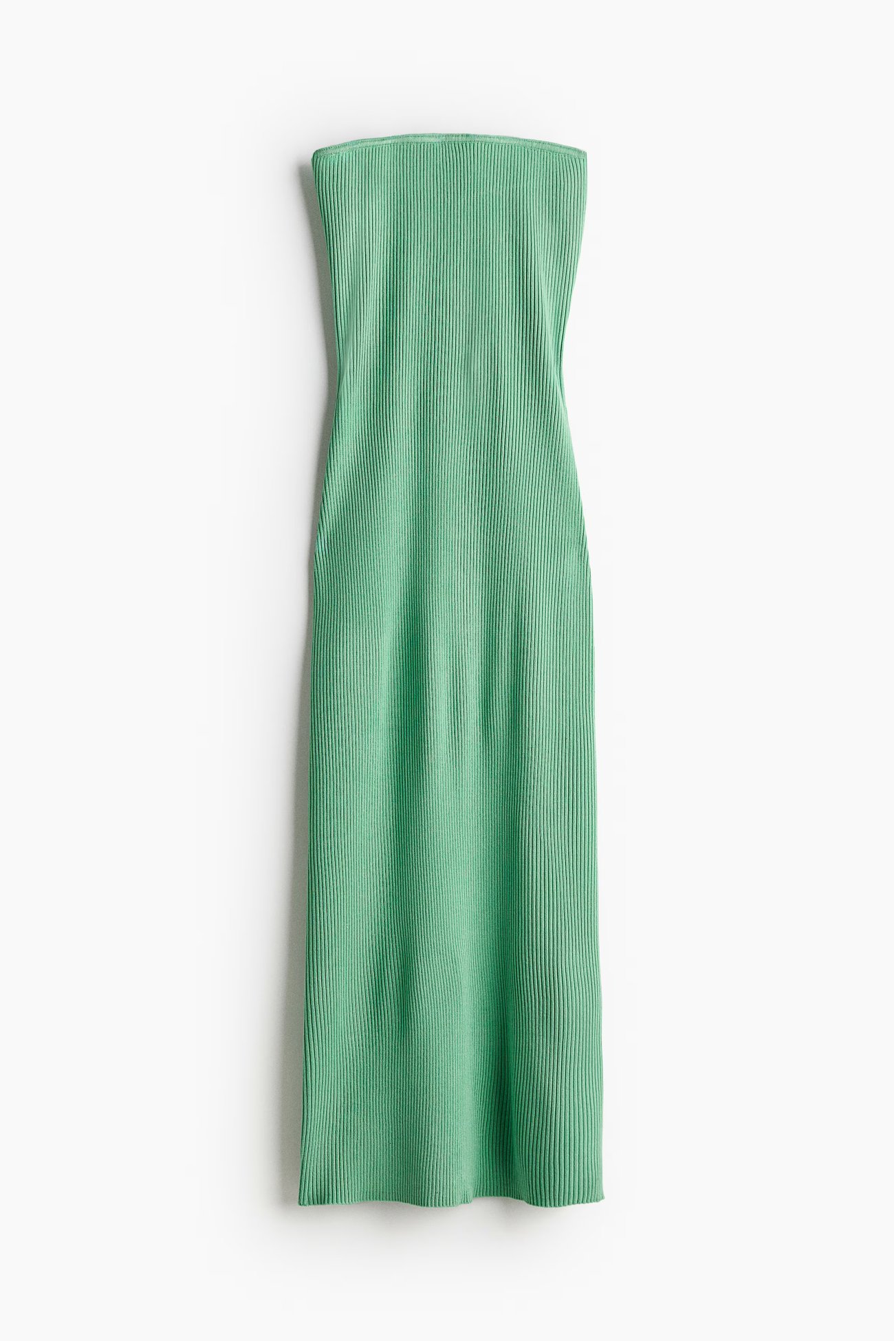 Geripptes Tubekleid in Grün