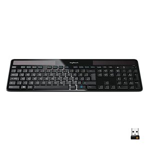 Logitech K750 Kabellose Tastatur, Solarbetrieben, 2.4 GHz Verbindung via Unifying USB-Empfänger, Hin