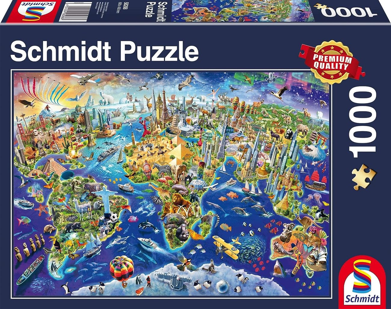 Schmidt Spiele 58288, Discover the World, 1000 Teile Puzzle