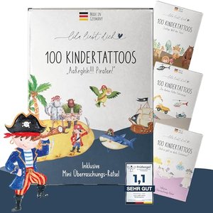 lila liebt dich / 100 besonders hautfreundliche Piraten Kinder Tattoos