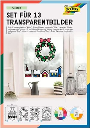 folia 23822 - Set für 13 Transparentbilder Winter