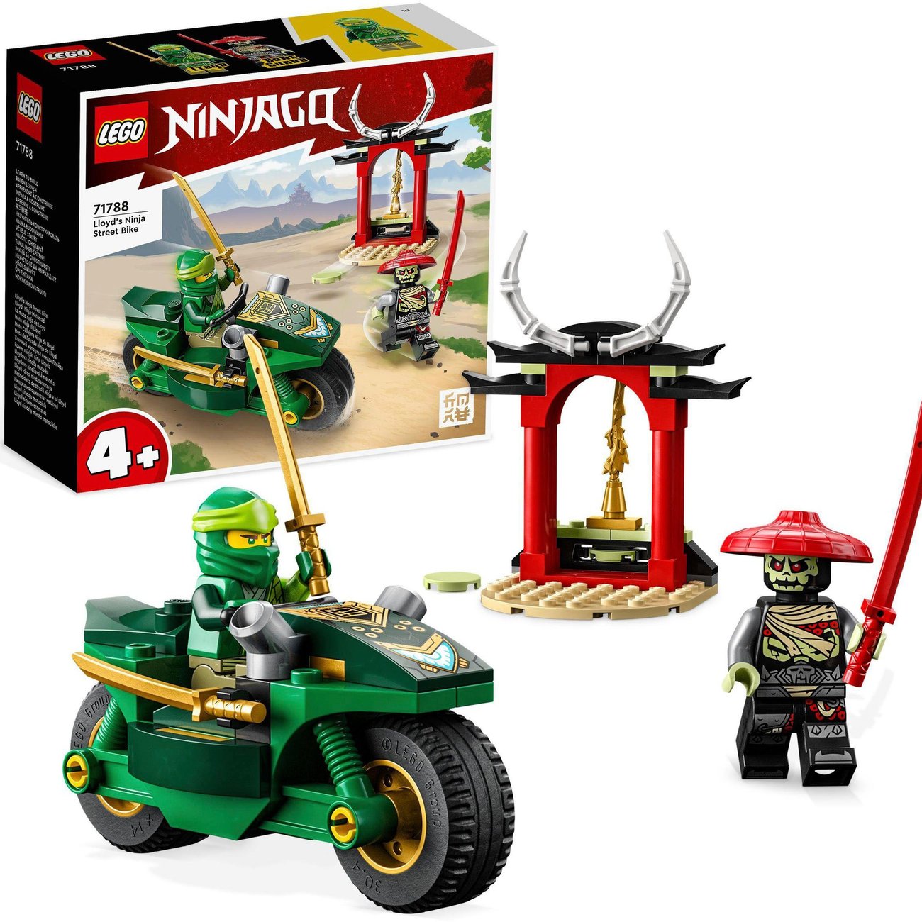 Konstruktionsspielsteine Lloyds Ninja-Motorrad (71788), LEGO NINJAGO, (64 St), Made in Europe