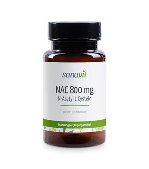 Sanuvit® - NAC 800 mg pro Kapsel | 180 Kapseln | Hochdosiert