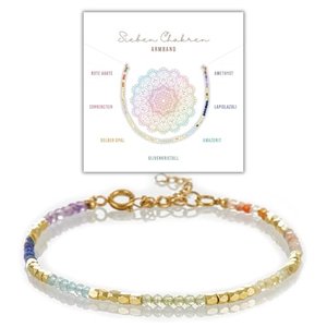 Chakra Armband mit echten Steinen