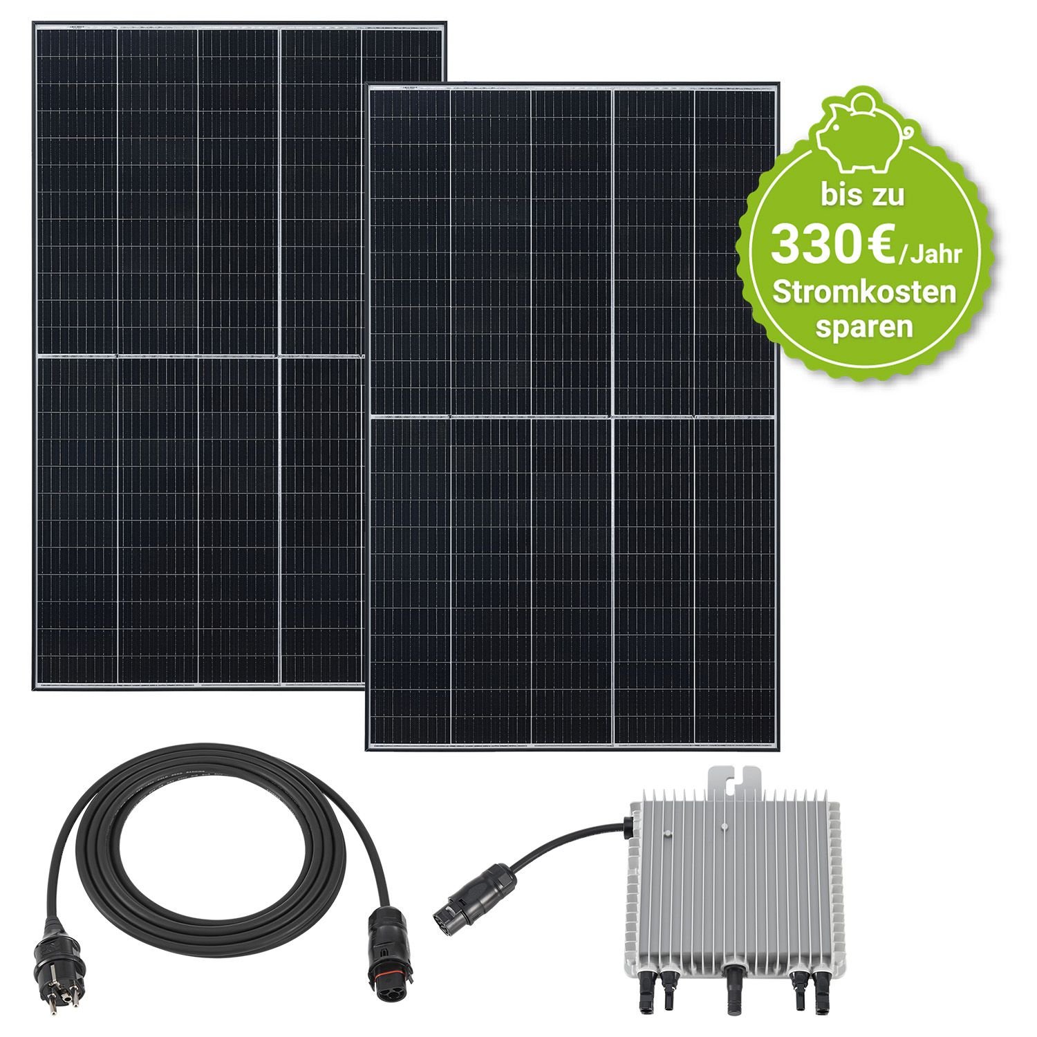 Juskys balcony power plant 600W solar system complete set photovoltaic system ready to plug in monocrystalline