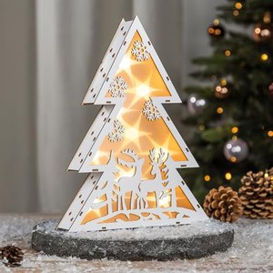 LED Tannenbaum aus Holz 30 cm
