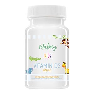 Vitamin D3 1000 IE - Ideal für Kinder zum lutschen oder kauen (120 Vegane Tabletten)