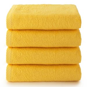Top Towel - Plus - Badetücher - 4 Gesichts- oder Bidethandtücher - 30x50 cm - 100 % Baumwolle - Zitr